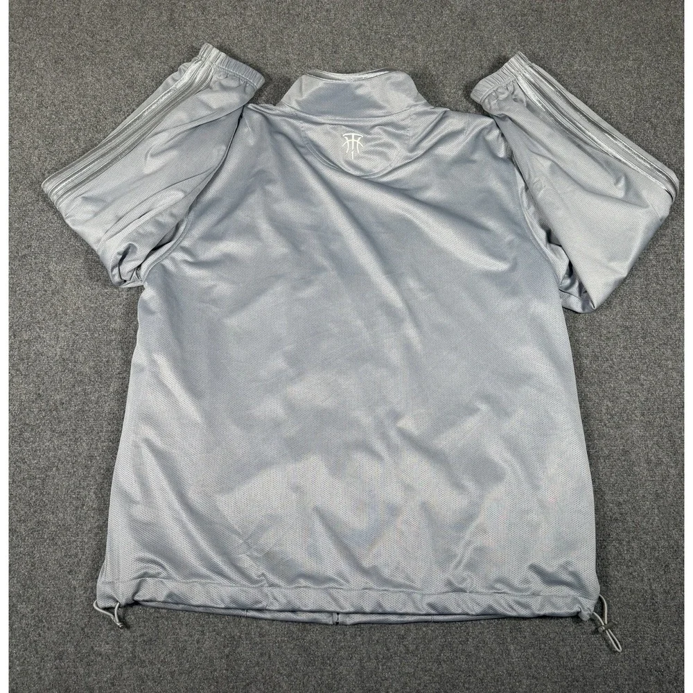 Vintage Adidas Tracy McGrady T-Mac Warm Up Jacket Silver Full Zip Men's XL Y2K